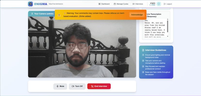 ENIGMA (Equitable National Intelligence for Governance, Merit and Accountability) screenshot 5